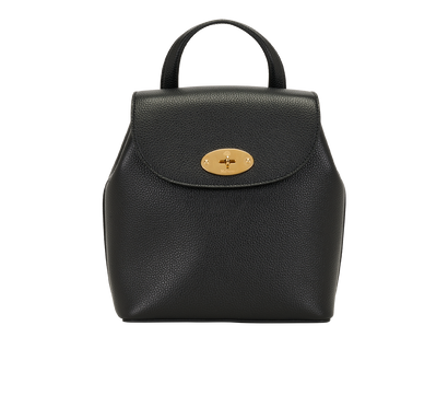 Mini Bayswater Backpack, &pound;475, Handbags, Black, Leather, Front view